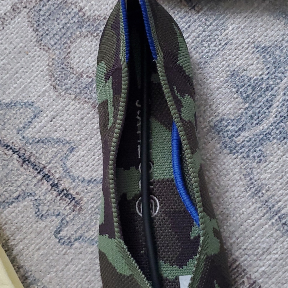 New Rothy' The Point Green Camo Flats Shoes Sz7.5 - Picture 7 of 10
